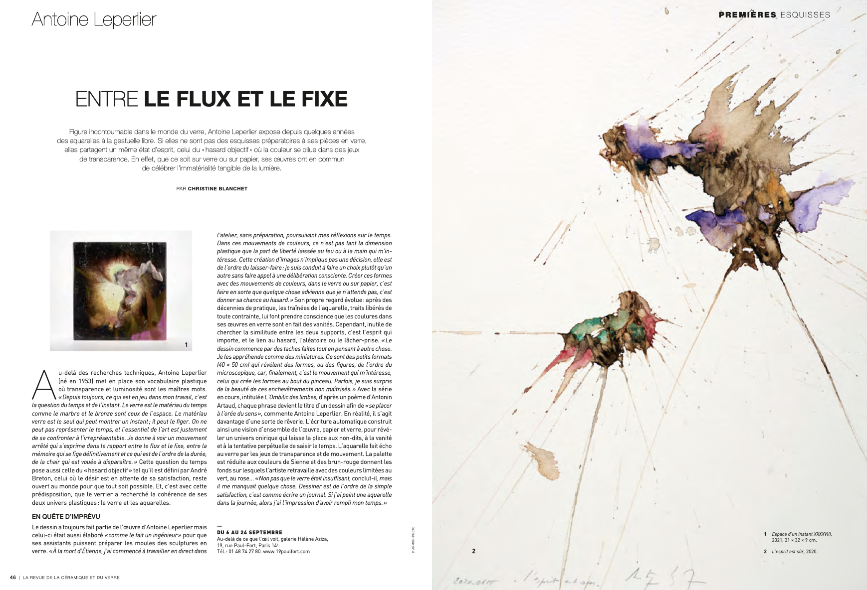 Entre le flux et le fixe.