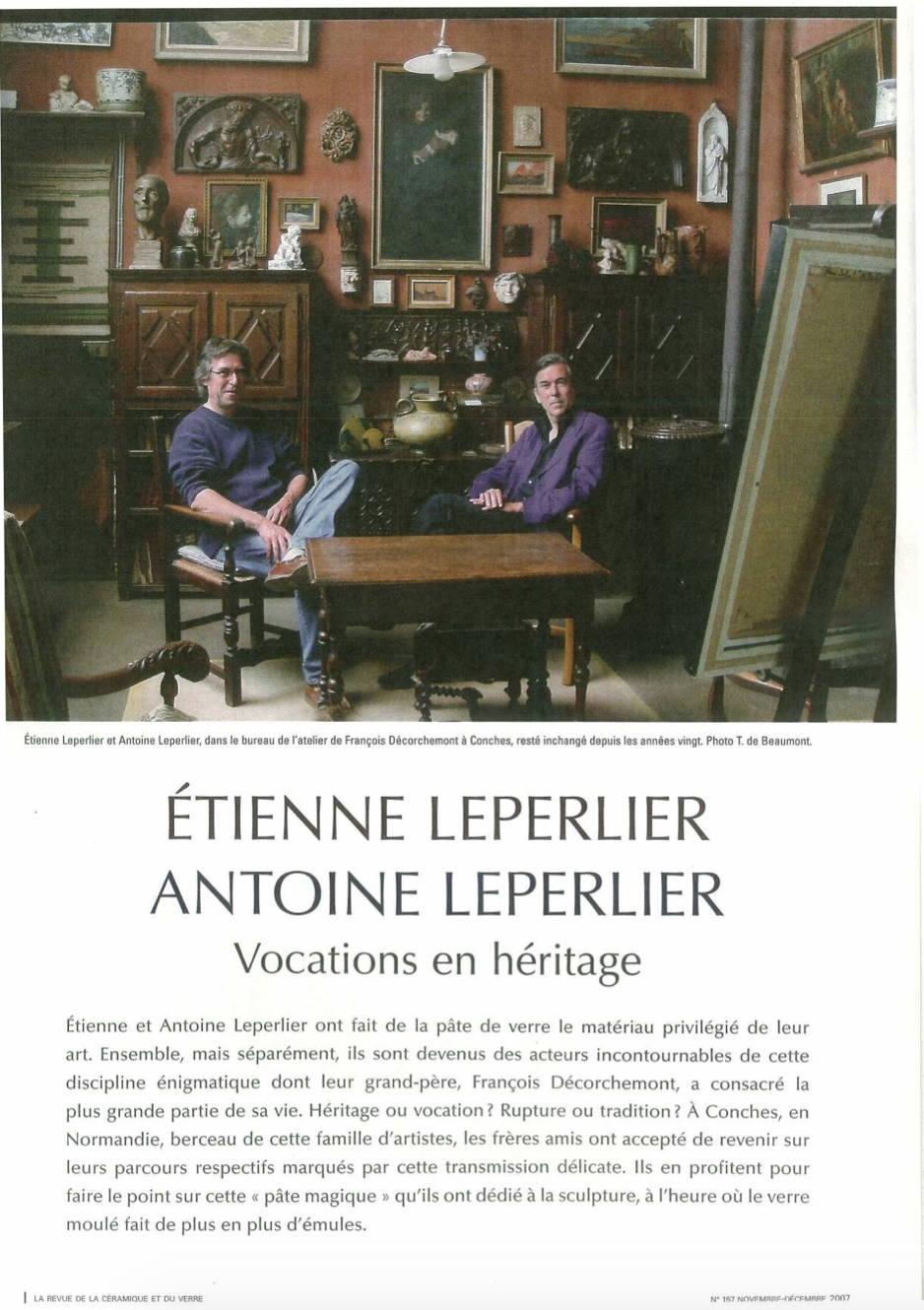 Étienne et Antoine Leperlier - Vocations en héritage.