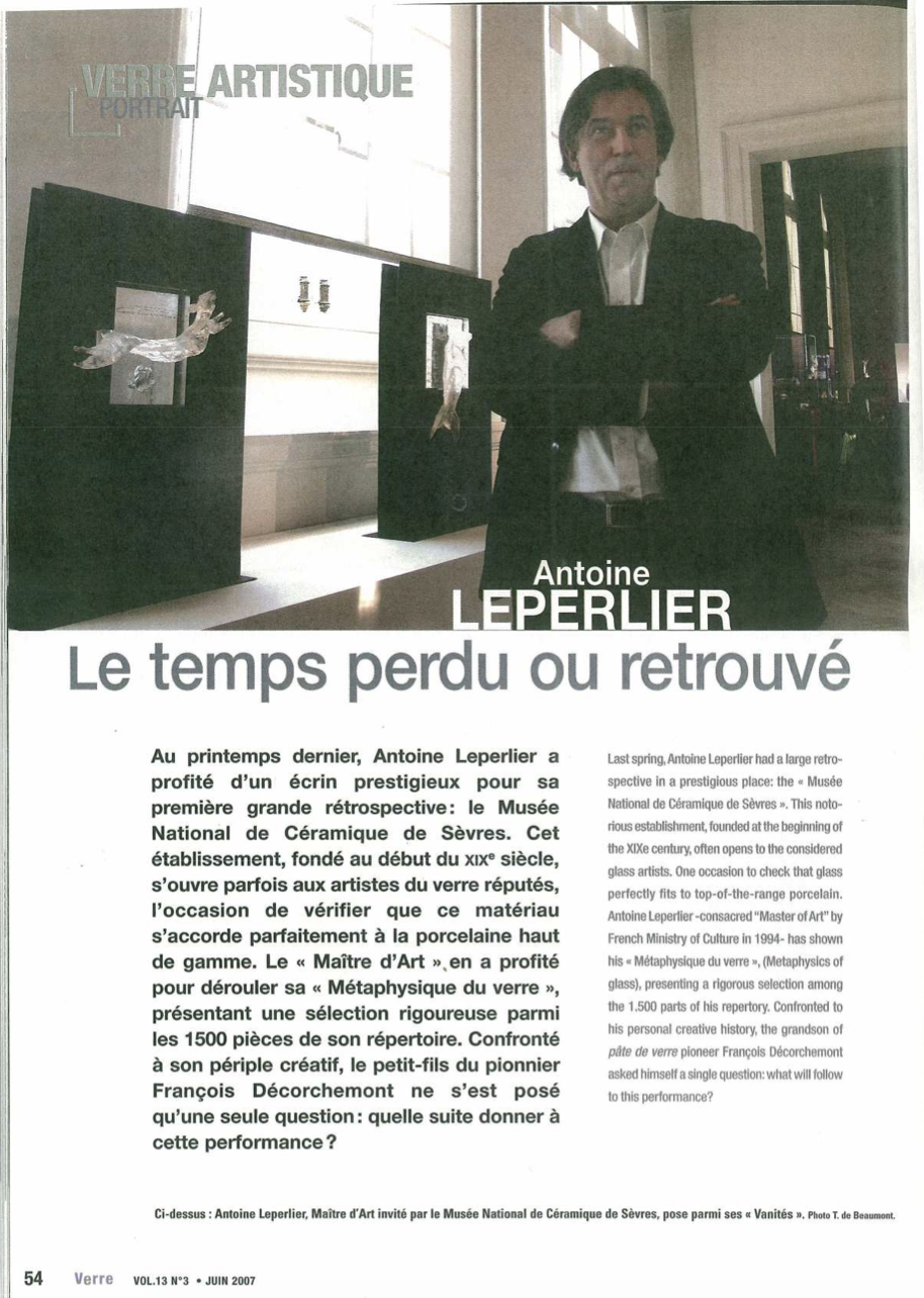 Antoine Leperlier : le temps perdu ou retrouvé.