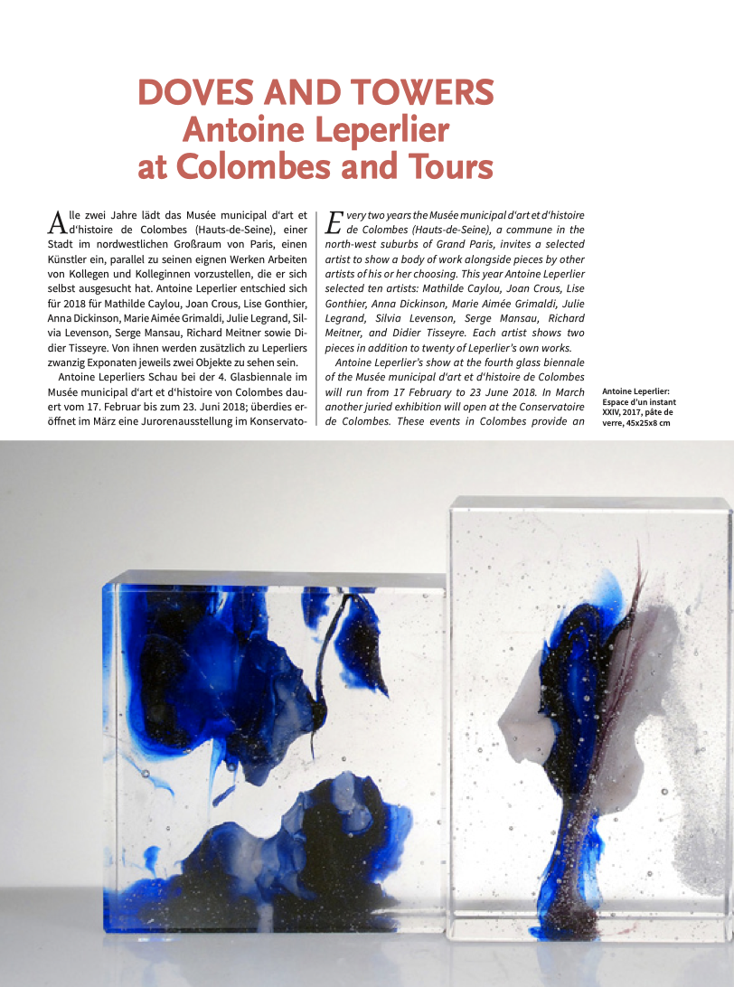 Doves and Tours, Antoine Lepelier at Colombes and Tours.