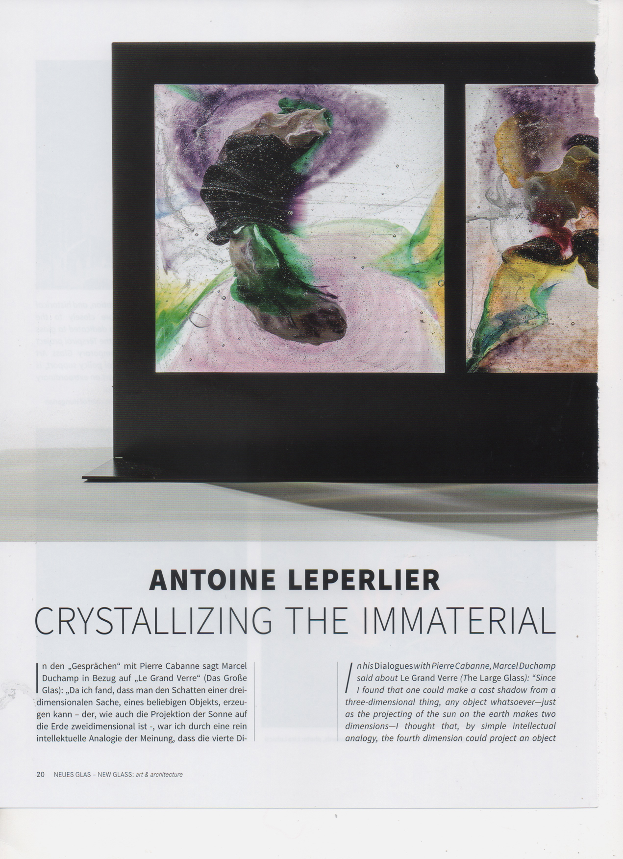 Cristallizing the immaterial