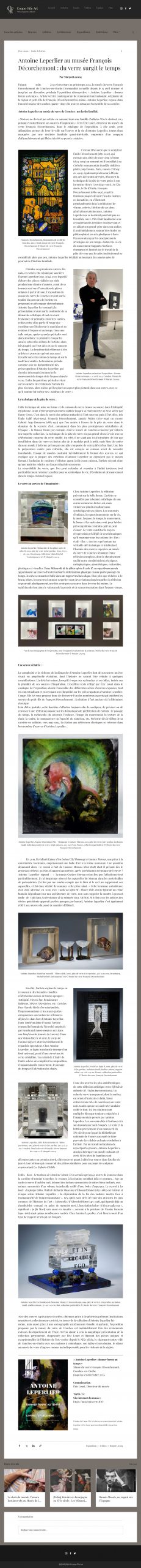 Du verre surgit le temps